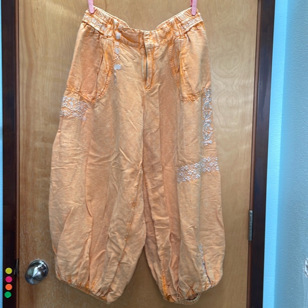 Anthropologie linen balloon pants